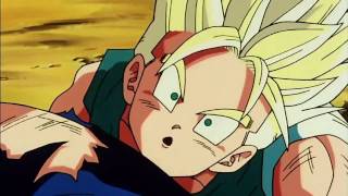 DBZ  Vegeta Hugs His Son And Hits Trunks amp Goten After That [upl. by Atinuahs]