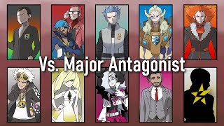 Pokémon Music  All Major Antagonist Battle Themes from the Core Series All Versions [upl. by Ahtabat]