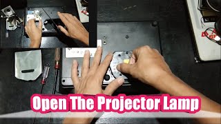 how to replace and how to open acer dlp projector lamp  cara membuka lampu proyektor acer x1161n [upl. by Analle]