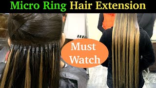 Permanent Hair Extension  Micro Ring Extension  Hairapist 😍 [upl. by Hodgkinson]