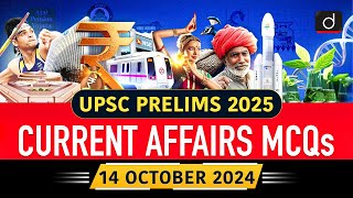 Current Affairs MCQs –14th October 2024  NAM  CSC  UPSC Current Affairs  Drishti IAS English [upl. by Weinstein]