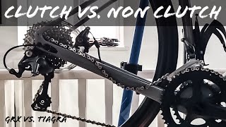 Clutch Vs Non Clutch Rear Derailleur GRX812 Vs Tiagra 4700 [upl. by Ariam]