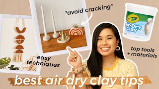 BEST DIY AIR DRY CLAY HACKS TIPS TRICKS and TECHNIQUES  How To Ring Dish Tutorial [upl. by Dolan]