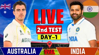 India vs Australia 2nd Test Day 1  IND vs AUS Live Match  Live Cricket Match Today  Session 2 [upl. by Odarbil]