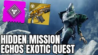 DESTINY 2 NEW ECHOS EXOTIC CHOIR OF ONE AUTO RIFLE amp MISSION [upl. by Akeemaj965]