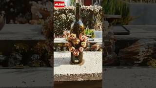 Bottle 🍾 Reused as Flowers Pot planterdecor flowers flowerpot flowergarden [upl. by Virginie]