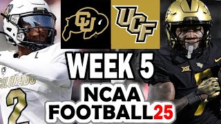 Colorado at UCF  Week 5 Simulation 2024 Rosters for NCAA 14 [upl. by Clapp]