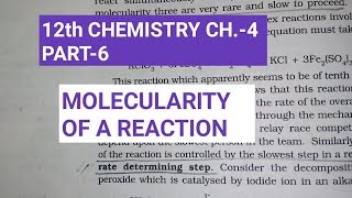 12th Chemistry Ch4Part 6Molecularity of a reactionStudy with Farru [upl. by Standush]