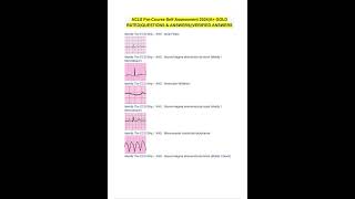 ACLS Pre Course Self Assessment 2024A GOLD RATEDQUESTIONS amp ANSWERS VERIFIED ANSWERS [upl. by Beauvais]