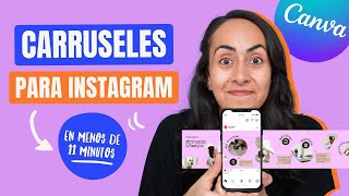 Cómo hacer CARRUSELES para INSTAGRAM en Canva  Tutorial [upl. by Otreblon301]