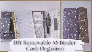 How to make a Removable A6 6 Ring Binder Cash wallet Organizer [upl. by Nila712]