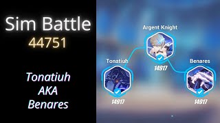 Sim Battle Tonatiuh  Argent Knight  Benares 44751 [upl. by Meean]