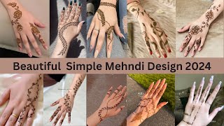 simple mehndi designs  new beautiful mehndi designs 2024 viral eid mehndi trending top mehdi [upl. by Noiro437]