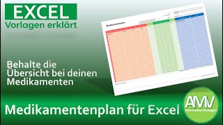 Medikamentenplan Excel Vorlage [upl. by Anitsyrk]