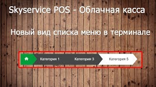 Новый вид меню Skyservice POS  Облачная касса [upl. by Kerek]