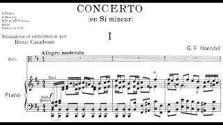 Viola Concerto in the Style of Handel in B Minor By Henri Casadesus with Score [upl. by Aliuqat]