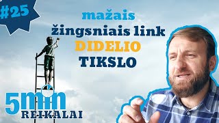 Mažais paprastais žingsniais link Didelio tikslo  5minReikalai S02E25 [upl. by Anirtak]