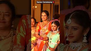 Saree Ceremony ❤️ytshorts shorts sareeceremony harinipapa cutiepie mahishivan tamadamedia [upl. by Engel]