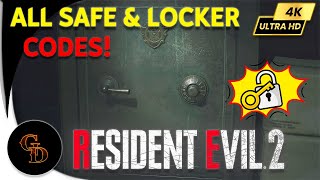 Resident Evil 2 Remake  How to Unlock Every Safe amp Lock  GUIDE [upl. by Julio]