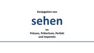 SEHEN  to see  يرى  Konjugation deutscher VerbenConjugation of German verbs [upl. by Marelda]