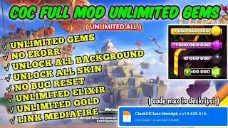 Clash Of Clans Mod Apk 1665416 Gameplay COC Hack  Unlimited Gems amp Unlimited Resources COC MOD [upl. by Cordelie]