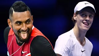 Crazy Kyrgios vs Cold Sinner  Tennis Most BIZARRE Circus ft Angry Umpire [upl. by Annaya232]