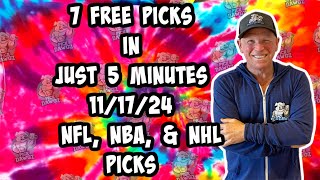 NFL NBA NHL Best Bets for Today Picks amp Predictions Sunday 111724  7 Picks in 5 Minutes [upl. by Madancy]