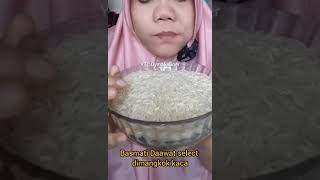 DYMA KULINER  ASMR RAW RICE EATING  BASMATI MAKAN BERAS [upl. by Linzer]