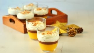 Vasitos de naranja chocolate y turrón [upl. by Eerehc]