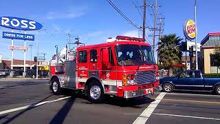 Lafd task force 21 SQUAD 21rescue 21 responding code 3 [upl. by Llib]