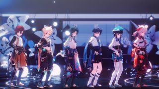 【MMD 原神  Genshin Impact】Blue Flame『6REEZE』4K 60FPS [upl. by Angeli8]