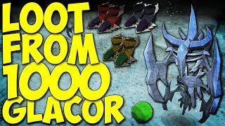 RS3  Loot From 1000 Glacors [upl. by Jadwiga643]