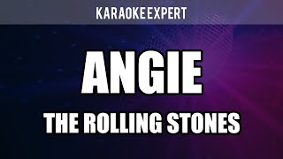 ANGIE in the style of THE ROLLING STONES  KARAOKE [upl. by Etnoval]