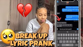 SONG LYRIC PRANK ON BOYFRIEND leads to break up he cried [upl. by Esor]