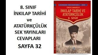 8 Sınıf İnkılap Ders Kitabı Cevapları Sayfa 32 SEK Yayınları inkılaptarihiveatatürkçülük 8sınıf [upl. by Lilybel]