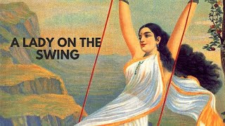 Oleograph  A Lady on the Swing  Raja Ravi Varma Video Painting Collections  Indian Paintings [upl. by Atnek]