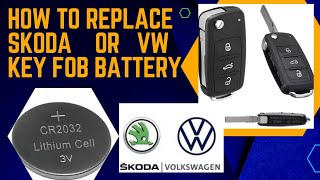 How to Replace Car key fobs batterySkodaVW  Kushaq  Slavia  Taigun  Virtus  Octavia  Fabia [upl. by Chico38]