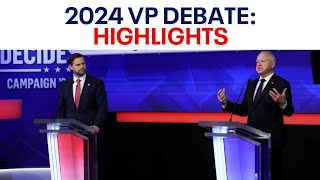 Highlights from 2024 vice presidential debate [upl. by Ynattyrb177]