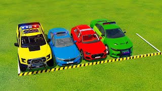 TRANSPORTING CARS POLİCE CARS Farming Simulator 22 [upl. by Josepha844]