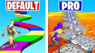 PRO vs DEFAULT Deathrun CHALLENGE Fortnite Creative Gamemode [upl. by Kissel]