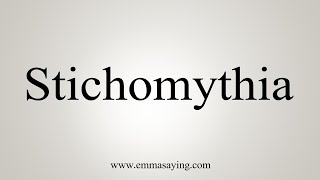 How To Say Stichomythia [upl. by Asirret163]