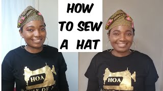 DIY How to sew KUFI HAT for beginners easy DIY kufi hat [upl. by Templeton]