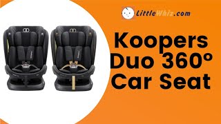 koopers Duo 360 Car Seat  Convertible  R44  Newborn  36kg [upl. by Auqenahs]