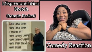 Ronnie Barker  Mispronunciation sketch REACTION [upl. by Haidebej]