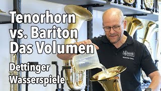 Wie viel Wasser passt in das Instrument  Tenorhorn versus Bariton [upl. by Alisia143]