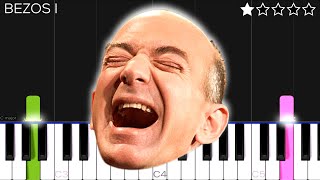 Bo Burnham  Bezos I  EASY Piano Tutorial [upl. by Arsuy]