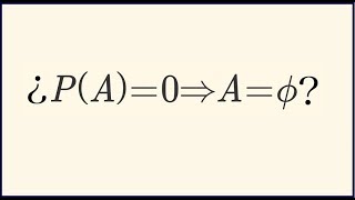 Probabilidad Básica – ¿Ø es el único Evento con Probabilidad Cero [upl. by Emolas757]