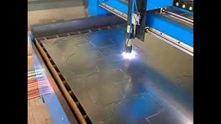 CNC plasma cutting galvanized sheet 12mm [upl. by Eceinahs802]