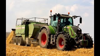 Pressage de paille  Fendt 724 Vario amp Fendt 1290 S [upl. by Shellans506]