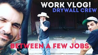 2 job work vlog Hanging drywall in a shop and home owners custom [upl. by Braynard]